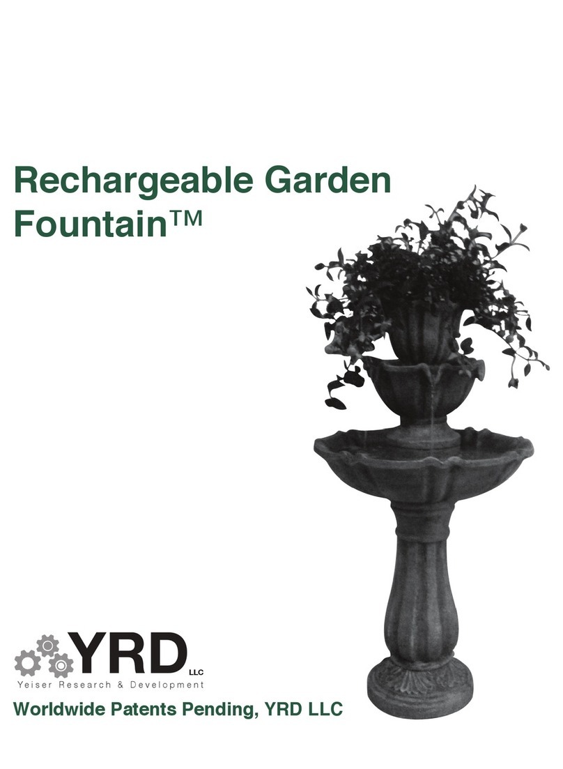 YRD Rechargeable Garden Fountain Assembly manual YRD Rechargeable Garden Fountain Assembly manual