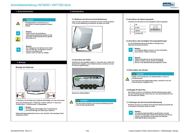 ADS-tec VMT8000 series quick start guide