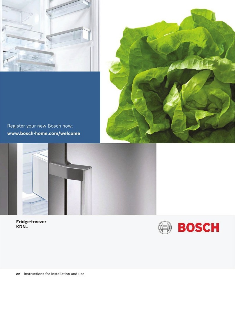 Bosch KDN series Instructions for installation and use
