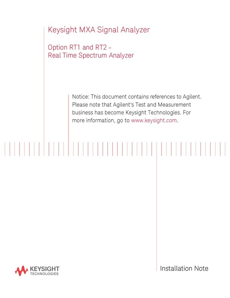 Keysight Technologies MXA N9020A Installation and operation manual