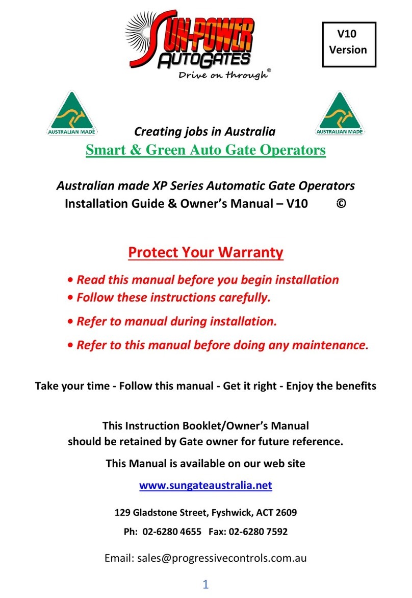 Sun-Power Autogates XP Series User manual