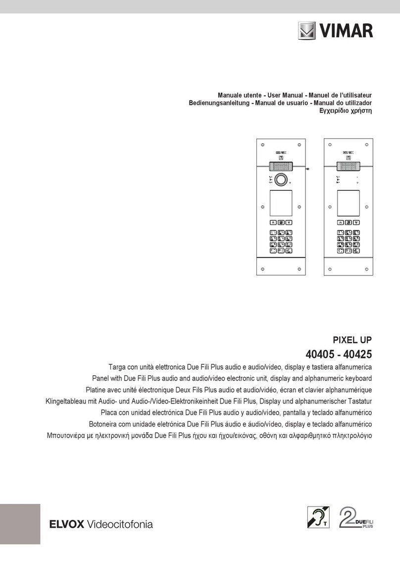Elvox Vimar PIXEL UP 40405 User manual