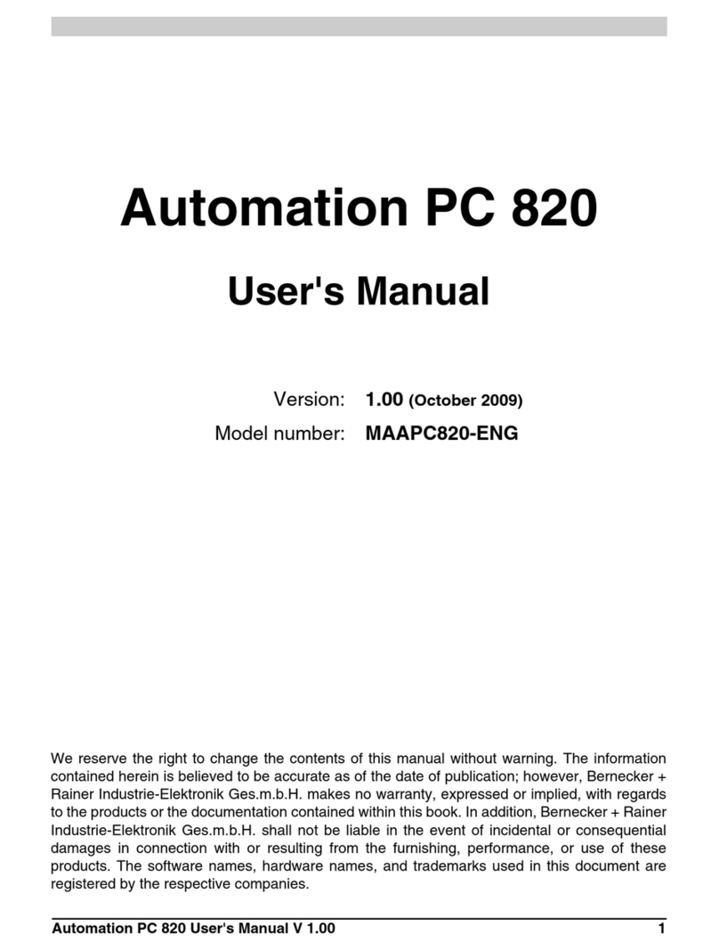 BR-Automation Automation PC 820 user manual