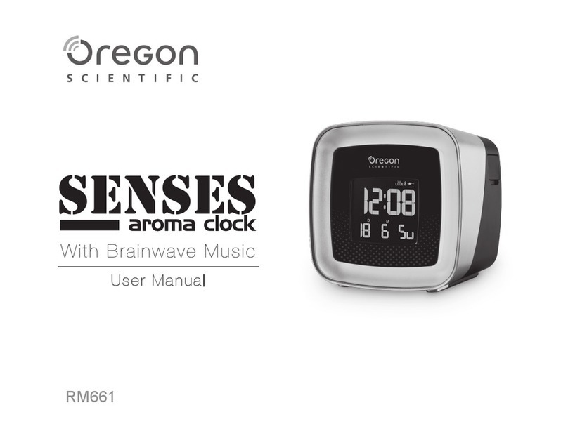 Oregon Scientific SENSES Aroma Clock with Brainwave Music... User manual