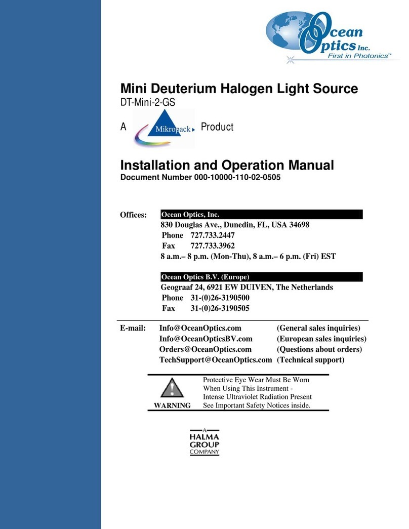 Ocean Optics DT-Mini-2-GS Installation and operation manual