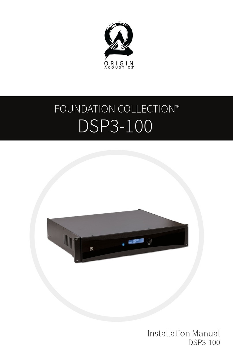 Origin Acoustics FOUNDATION COLLECTION DSP3-100 installation manual