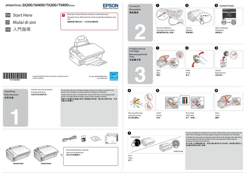 Epson Stylus SX200 series User manual