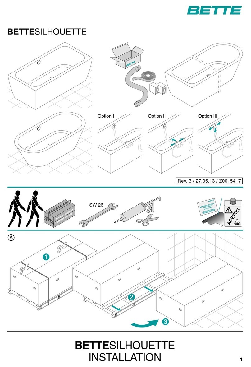 BETTE SILHOUETTE installation guide BETTE SILHOUETTE installation guide