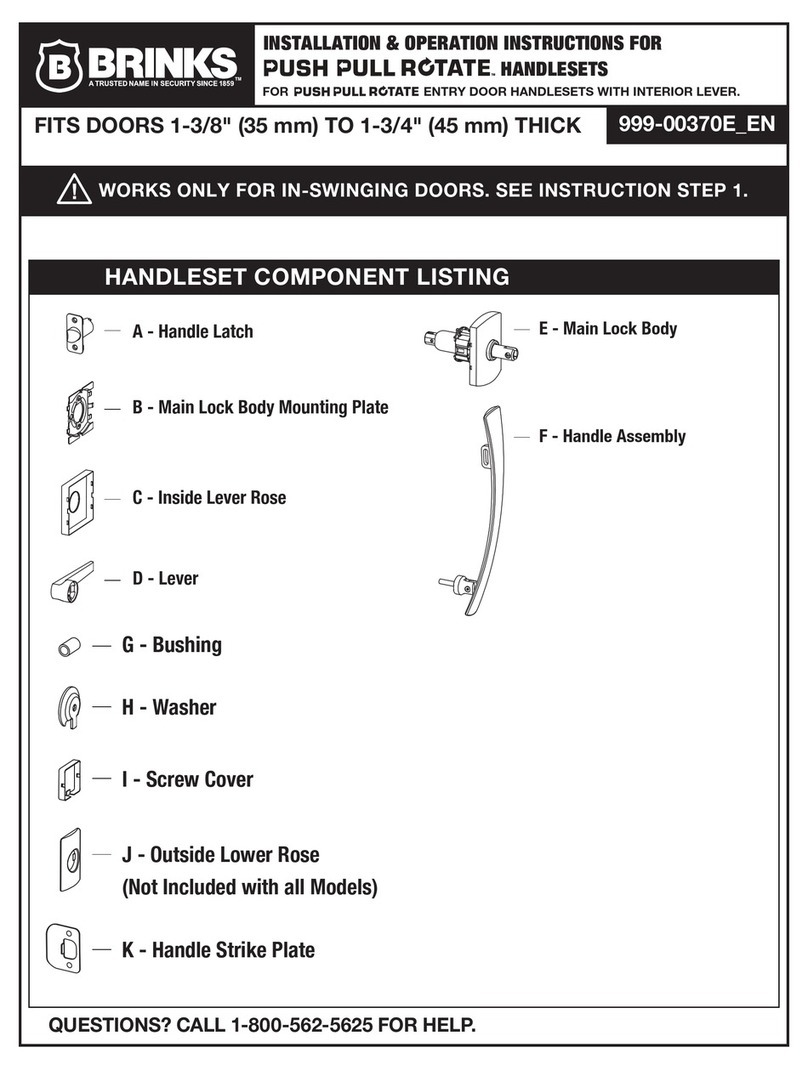 BRINKS Push Pull Rotate Installation instructions
