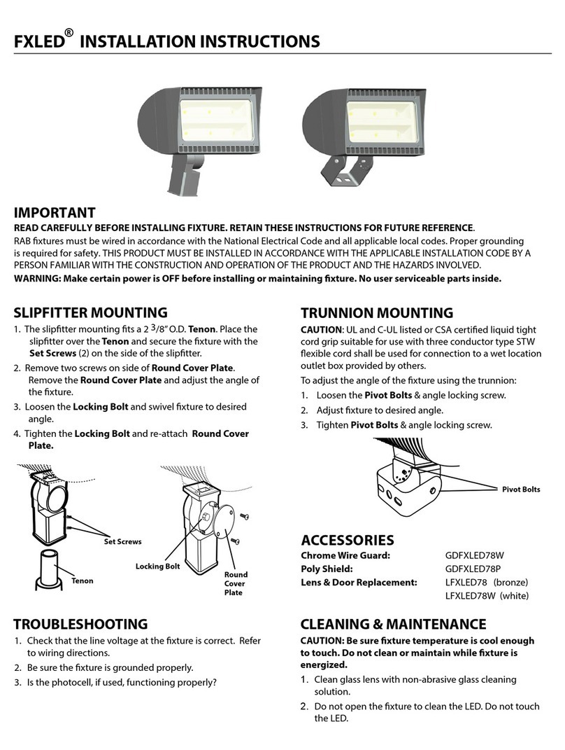 RAB Lighting FXLED Series installation instructions