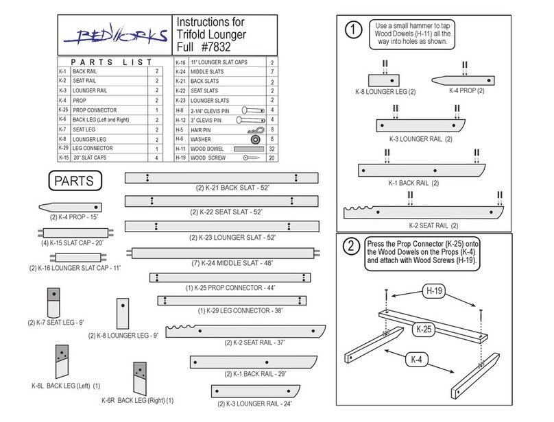 Bedworks Trifold 7832 User manual