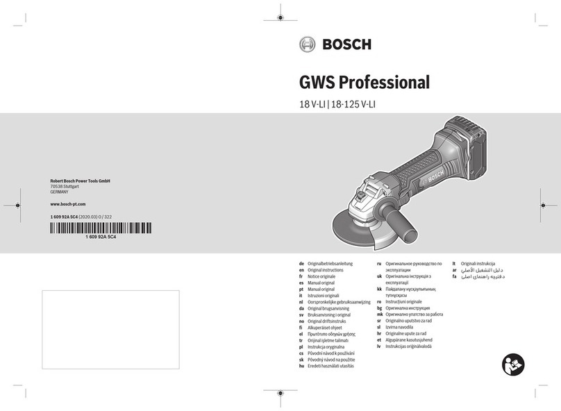 Bosch GWS 18 V-LI User manual
