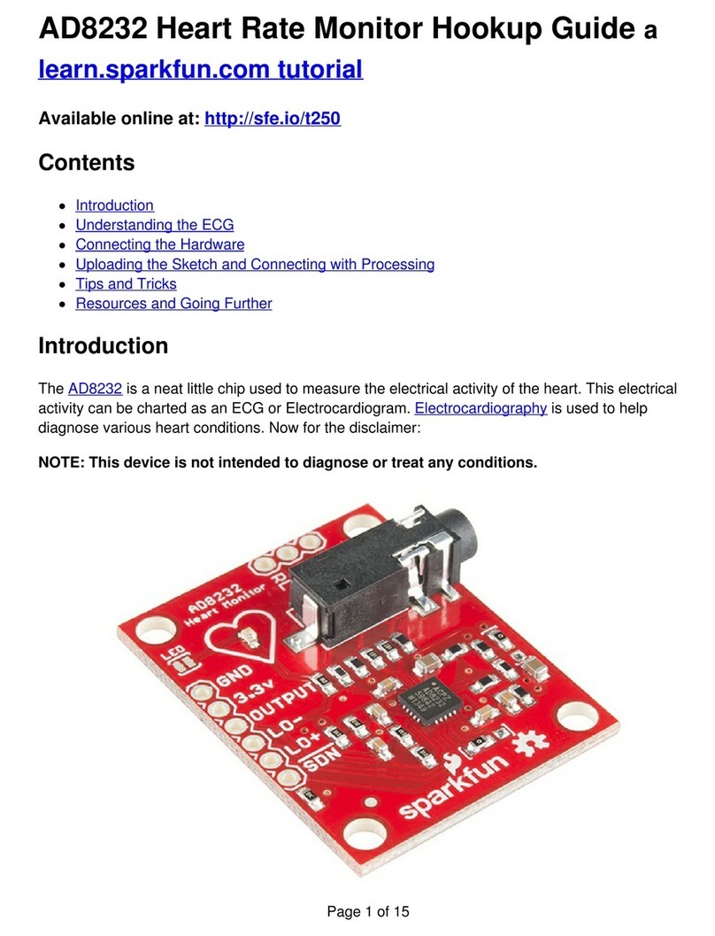 Sparkfun Electronics AD8232 HOOK-UP GUIDE