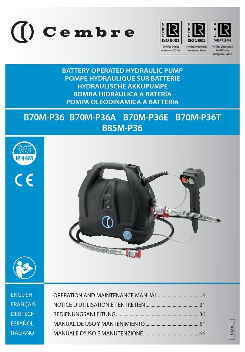 Cembre B70M-P36 Operation and maintenance manual Cembre B70M-P36 Operation and maintenance manual