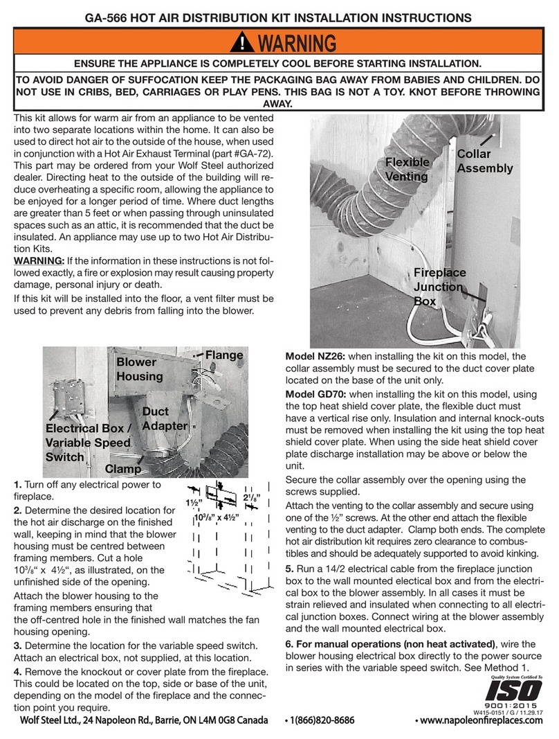 Napoleon GA-566 User manual Napoleon GA-566 User manual