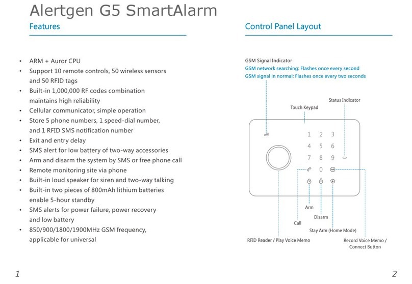 Alertgen SmartAlarm G5 manual