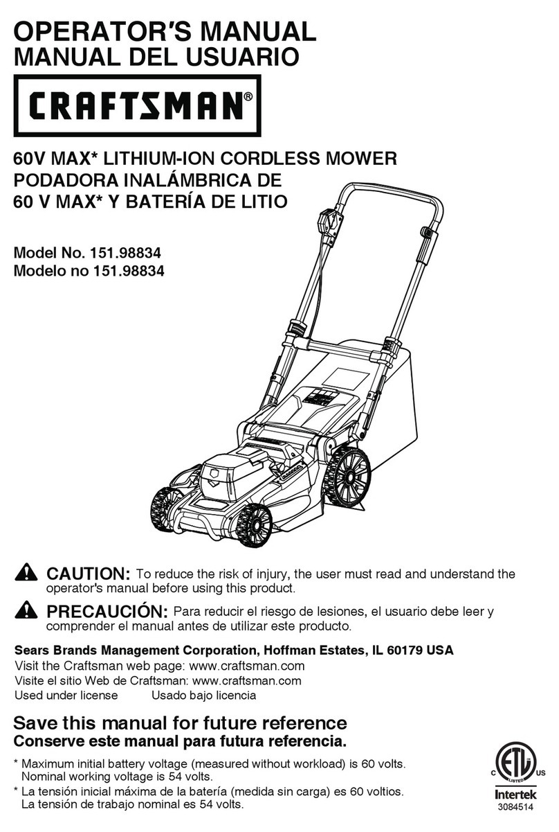 Craftsman 151.98834 Operator's manual Craftsman 151.98834 Operator's manual