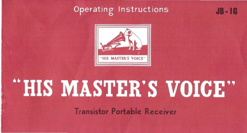 His Master's Voice JB-1G operating instructions