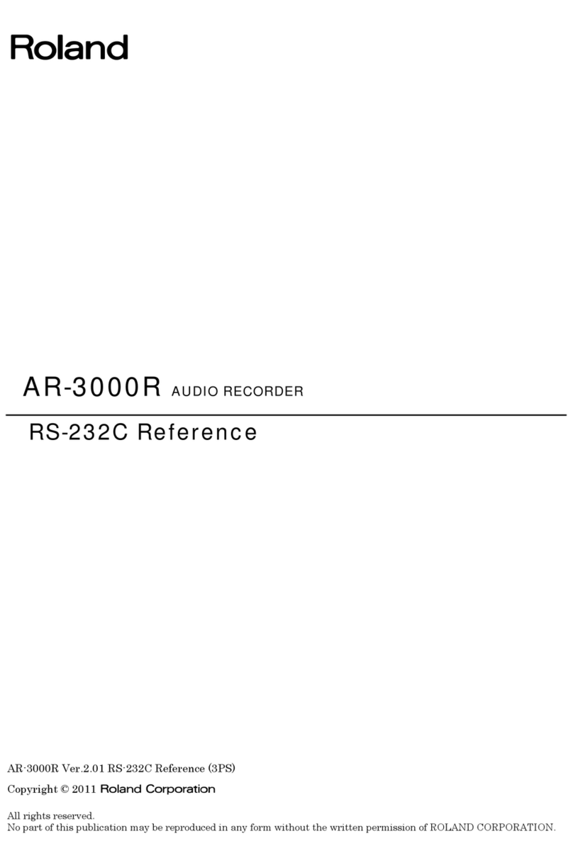 Roland RSS AR-3000R User manual Roland RSS AR-3000R User manual