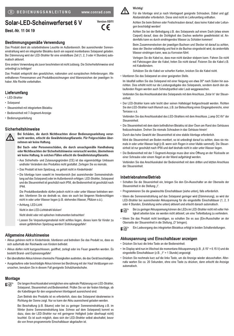 Conrad 110419 operating instructions Conrad 110419 operating instructions