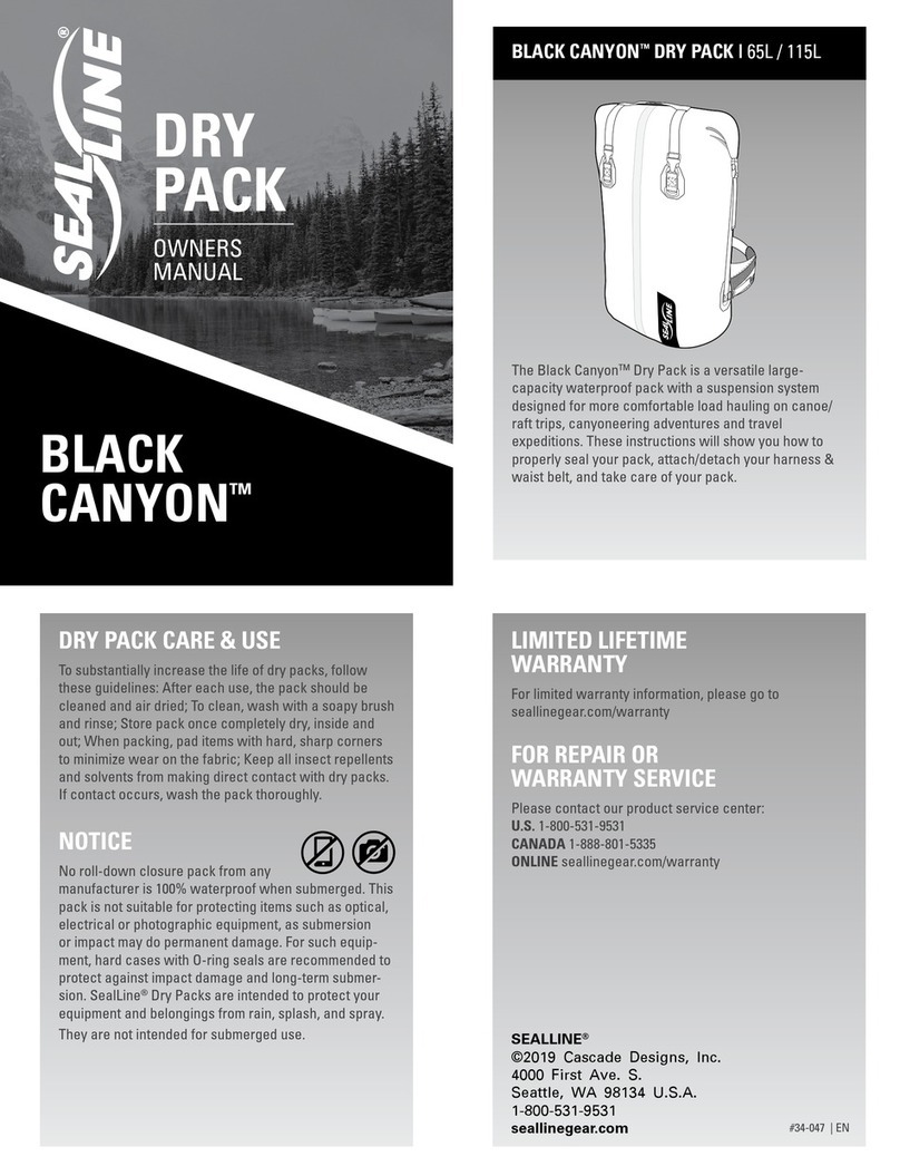Seal Line BLACK CANYON DRY PACK I 65L owner's manual