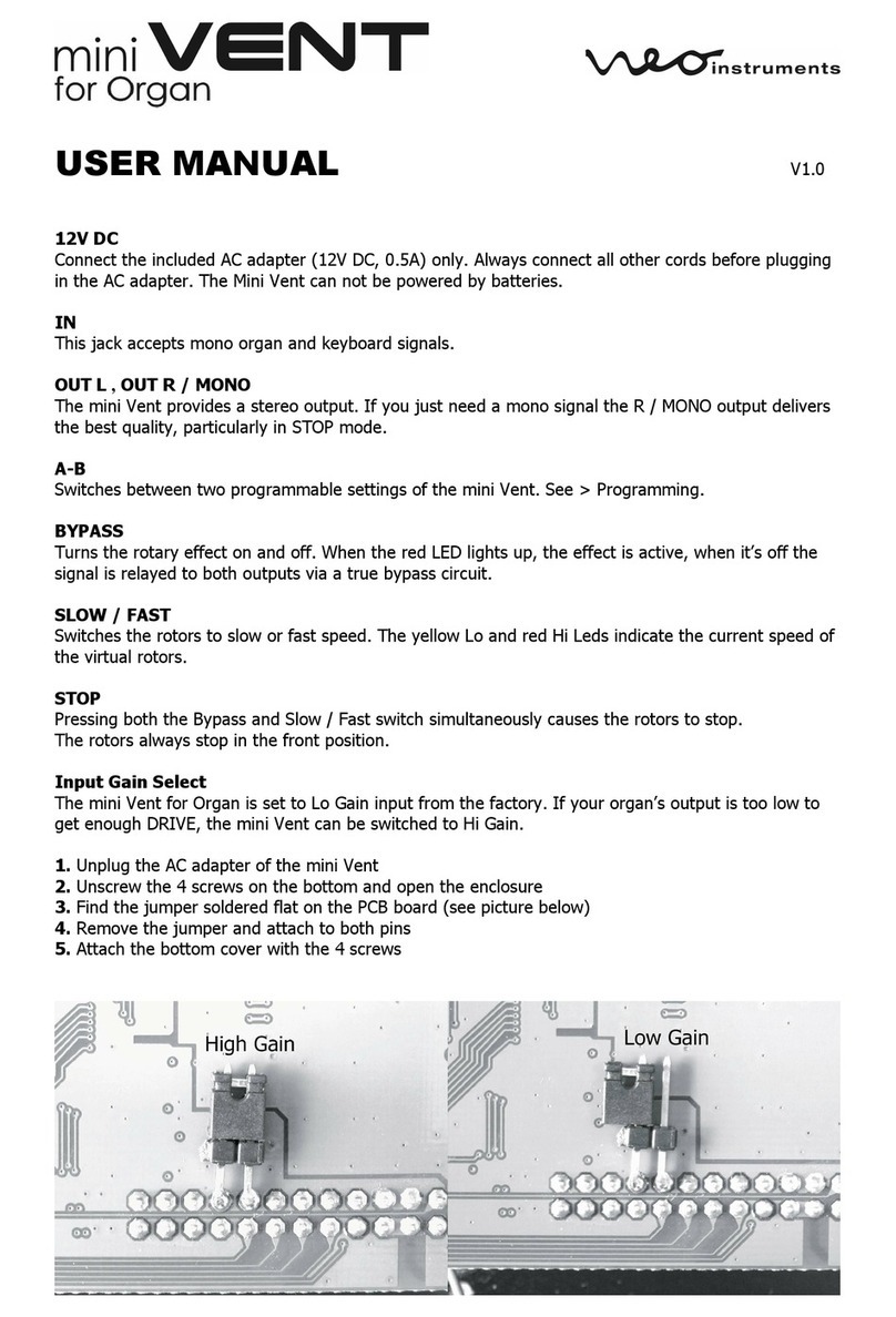 Neo Instruments Mini Vent User manual