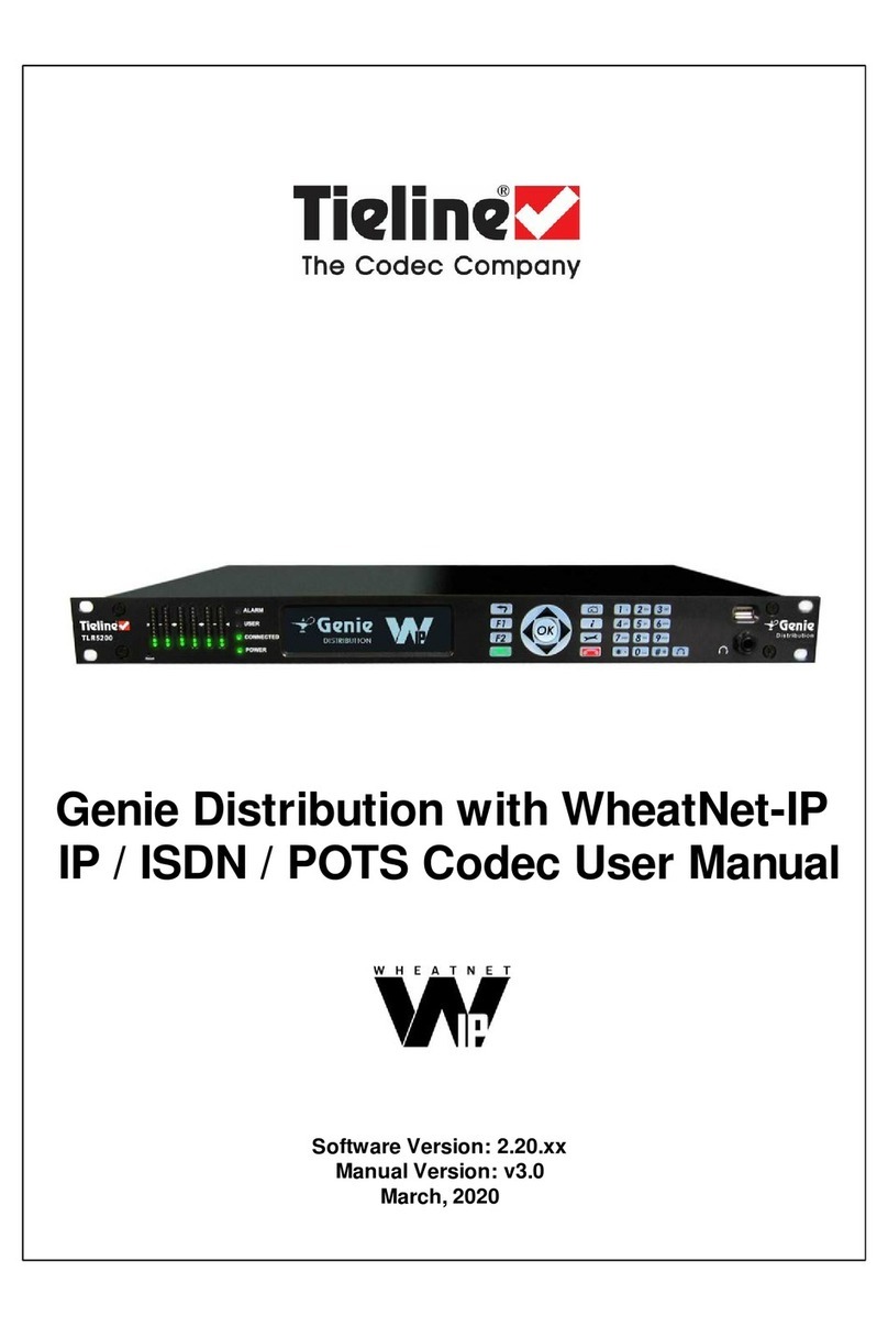Tieline Genie Distribution user manual Tieline Genie Distribution user manual