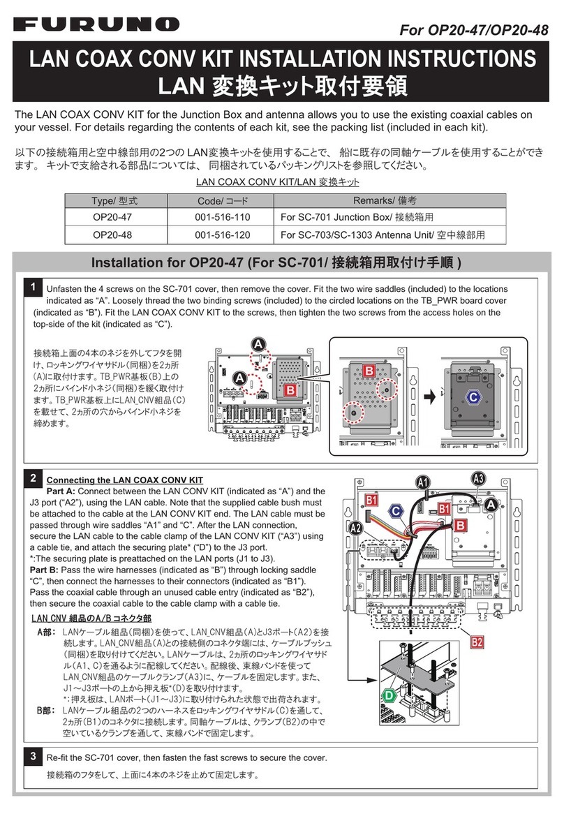 Furuno LAN COAX CONV KIT installation instructions