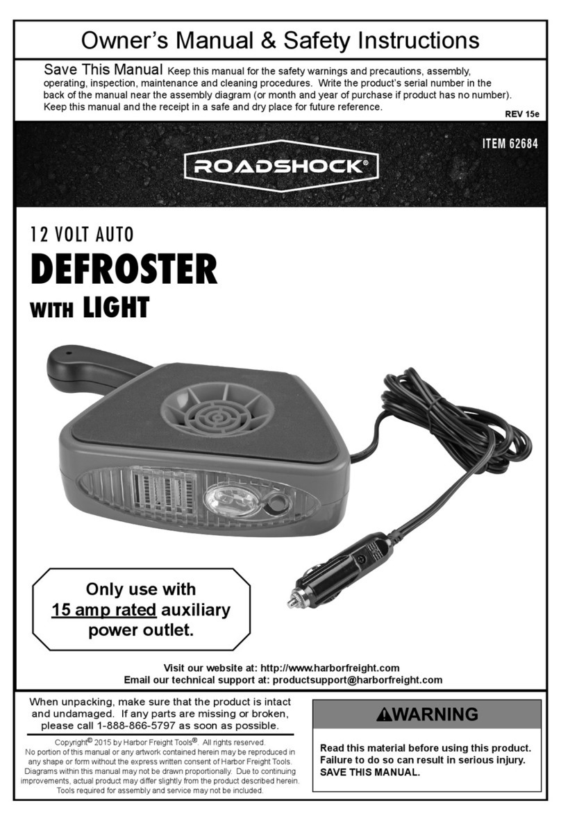 Road Shock 62684 Owner's manual & safety instructions