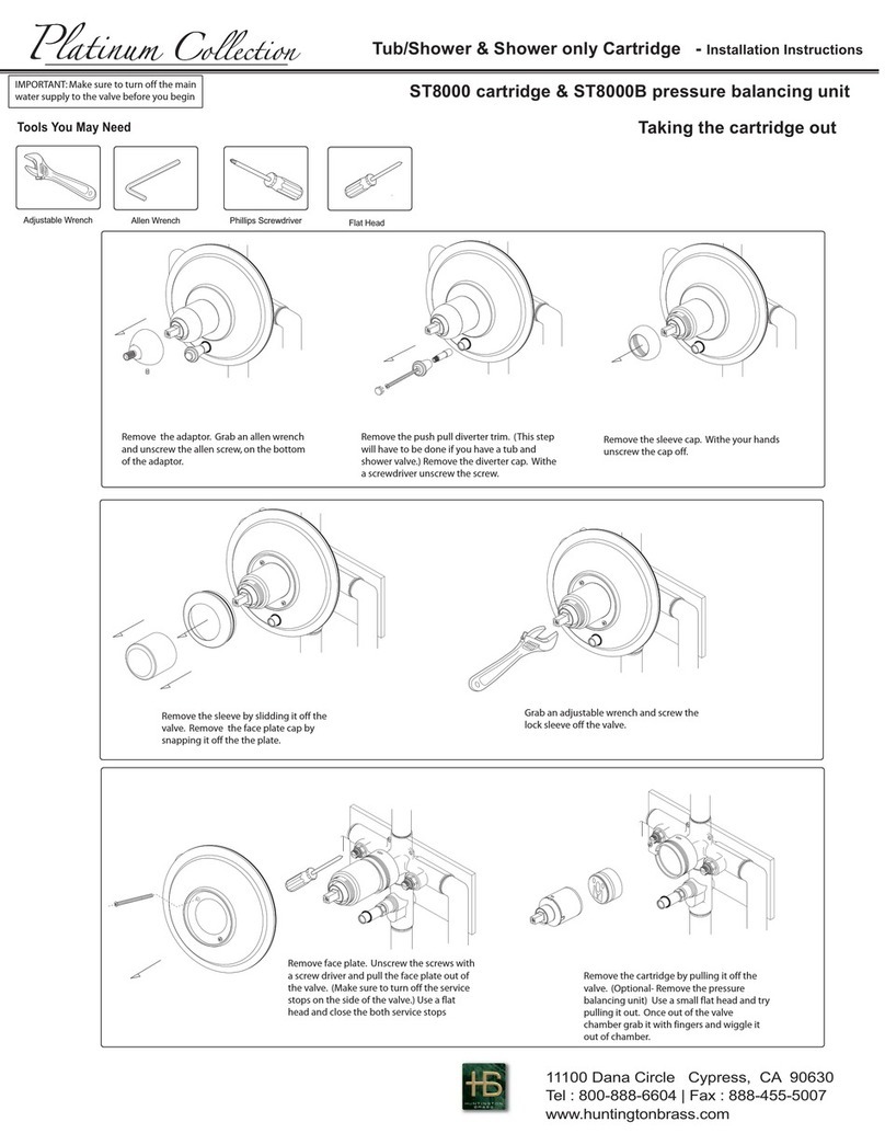 Huntington Brass Platinum Collection ST8000 installation instructions