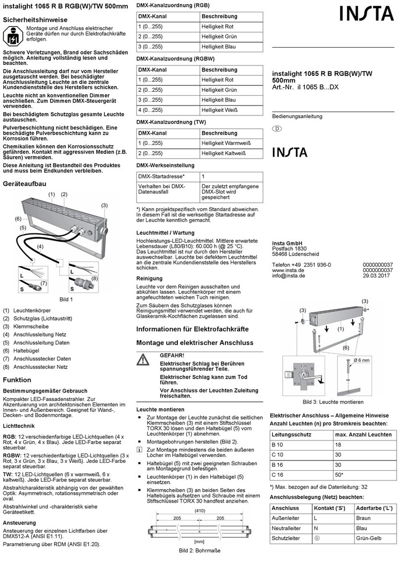 Insta instalight 1065 R B RGB/TW operating instructions