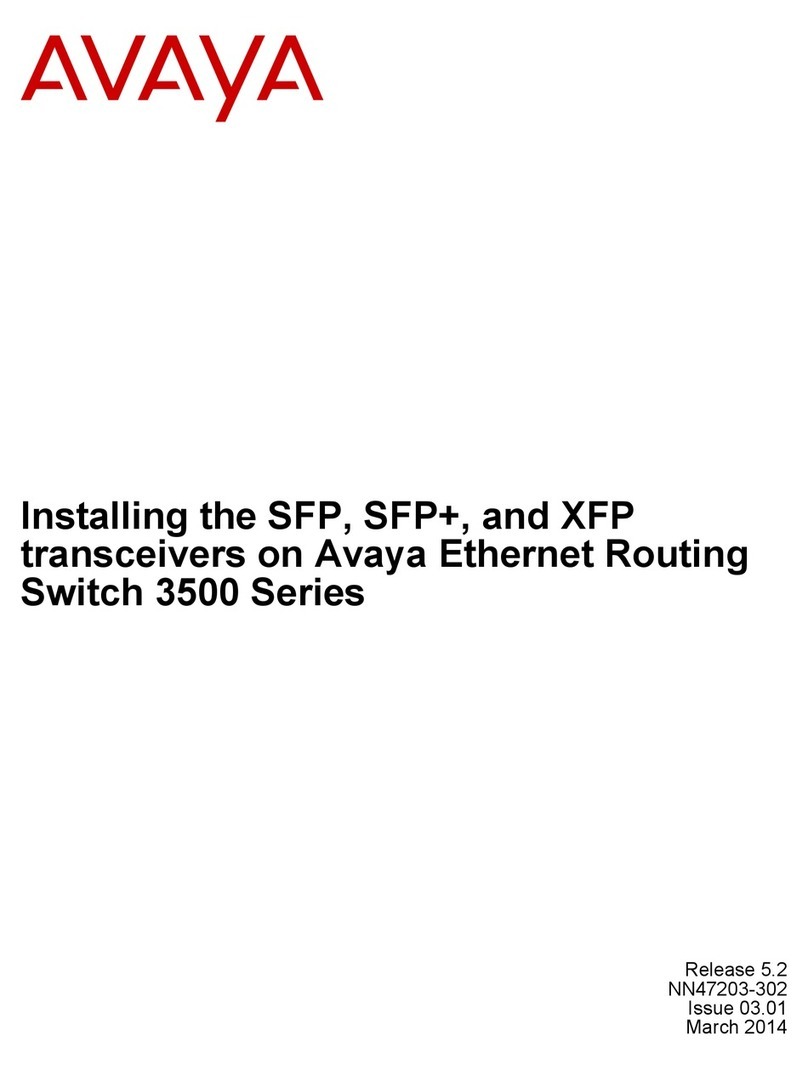 Avaya ERS 3500 Series manual