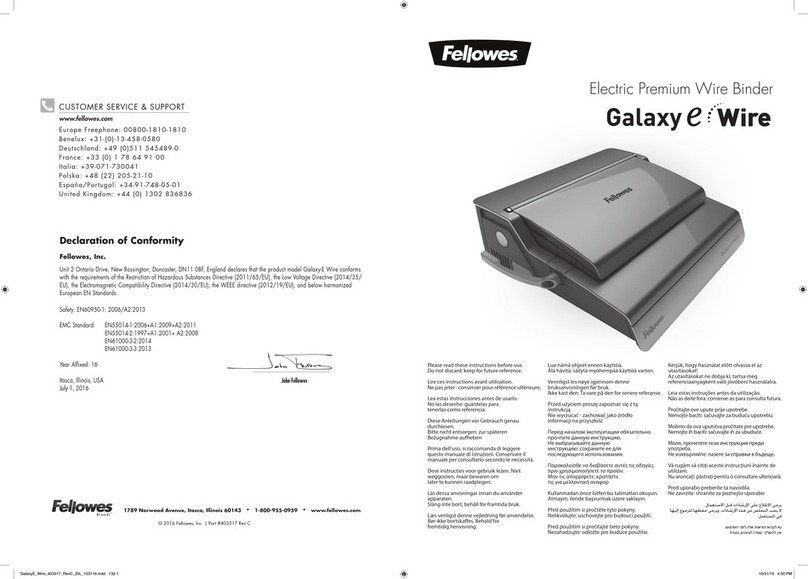 Fellowes Galaxy e Wire User manual