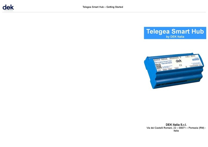 DEK Telegea Smart Hub TSH-CM R3C0 Getting started