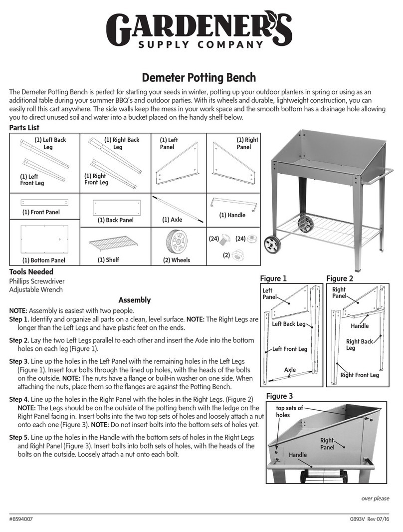 Gardeners Demeter Potting Bench quick start guide
