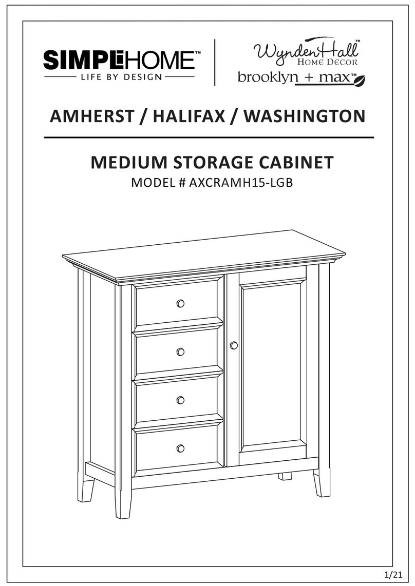 Simpli Home AXCRAMH15-LGB User manual Simpli Home AXCRAMH15-LGB User manual
