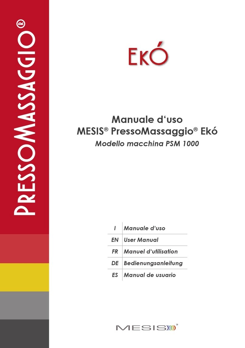Mesis PressoMassaggio Eko PSM 1000 User manual