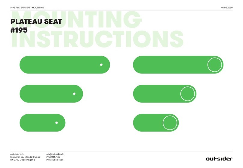 Outsider PLATEAU SEAT 195 Mounting manual