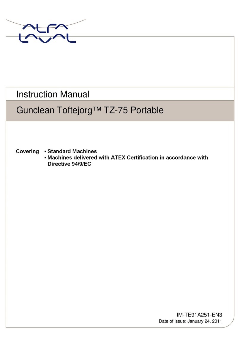 Alfalaval Gunclean Toftejorg TZ-75 instruction manual