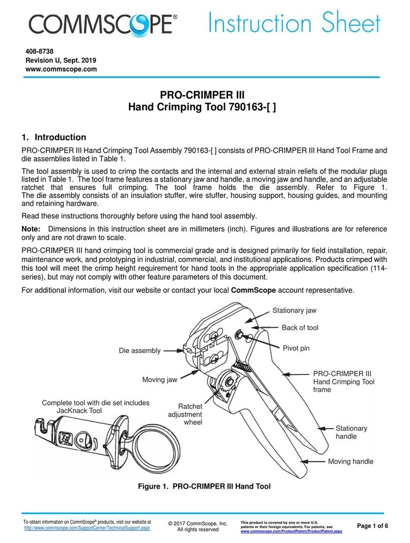 CommScope PRO-CRIMPER III instruction sheet