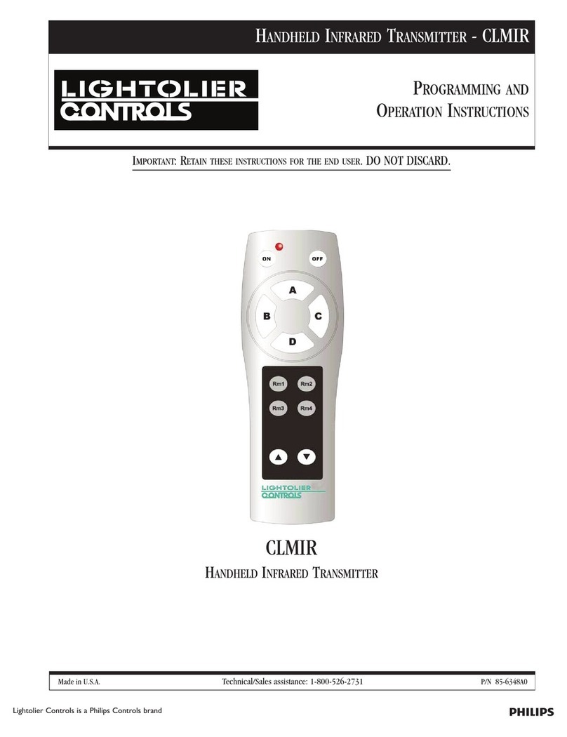 Philips Lightolier Controls CLMIR User manual
