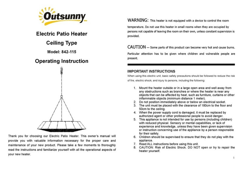 Outsunny 842-115 Operating	 instruction