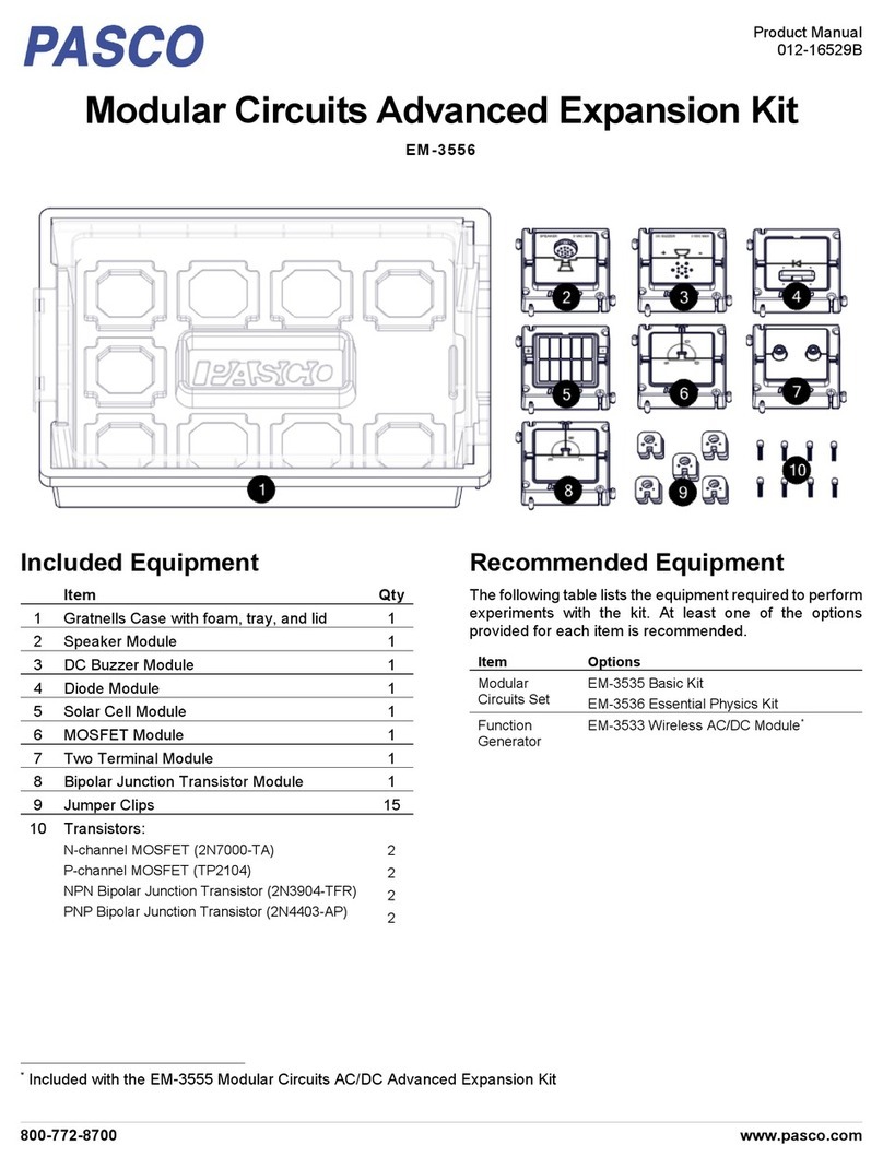 PASCO EM-3556 User manual
