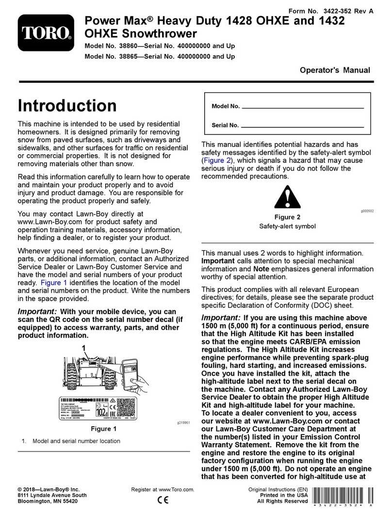 Toro Power Max 1428 OHXE Operator's manual