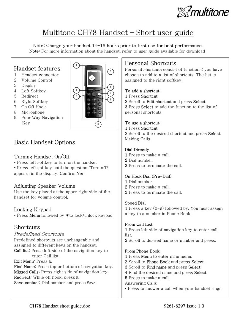 Multitone CH78 Short user guide