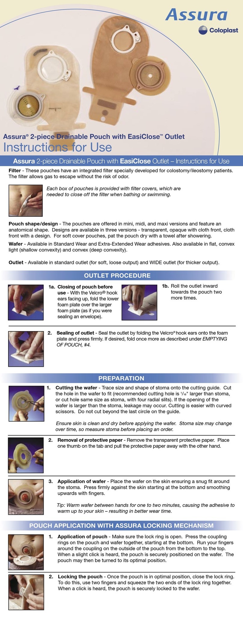Coloplast Assura EasiClose Instructions for use Coloplast Assura EasiClose Instructions for use
