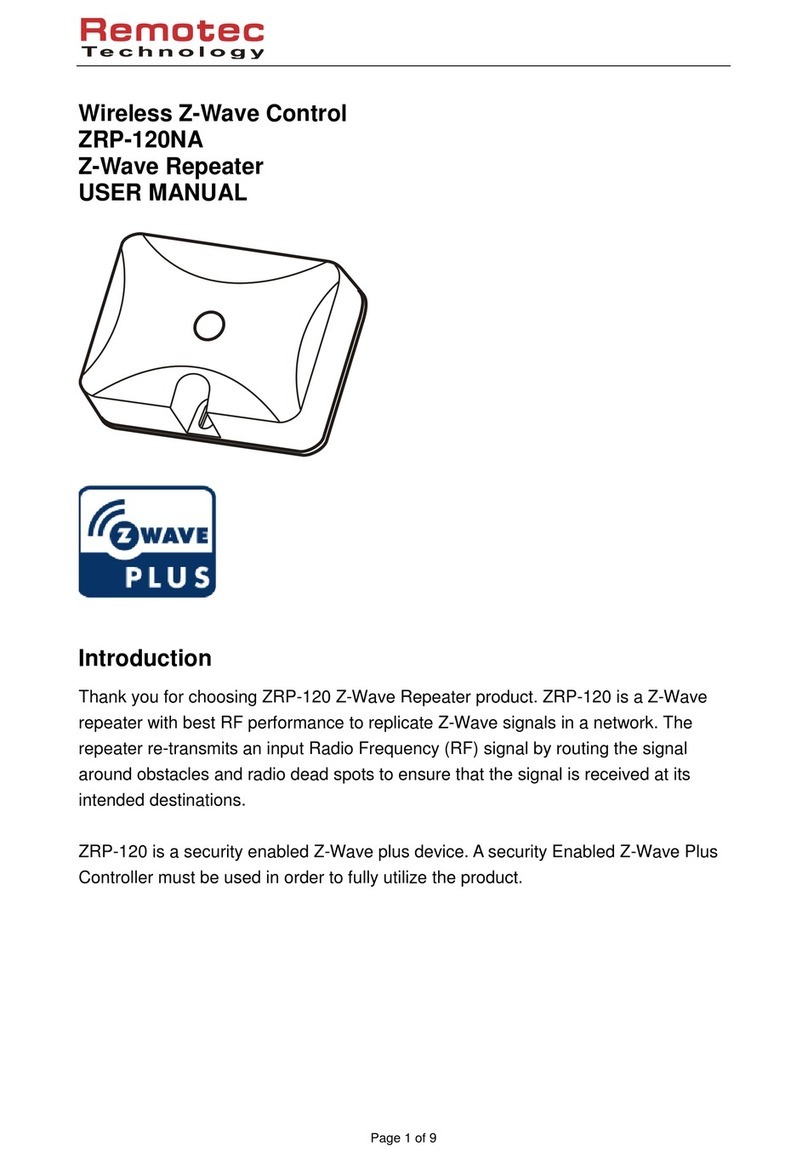 Remotec ZRP-120NA user manual