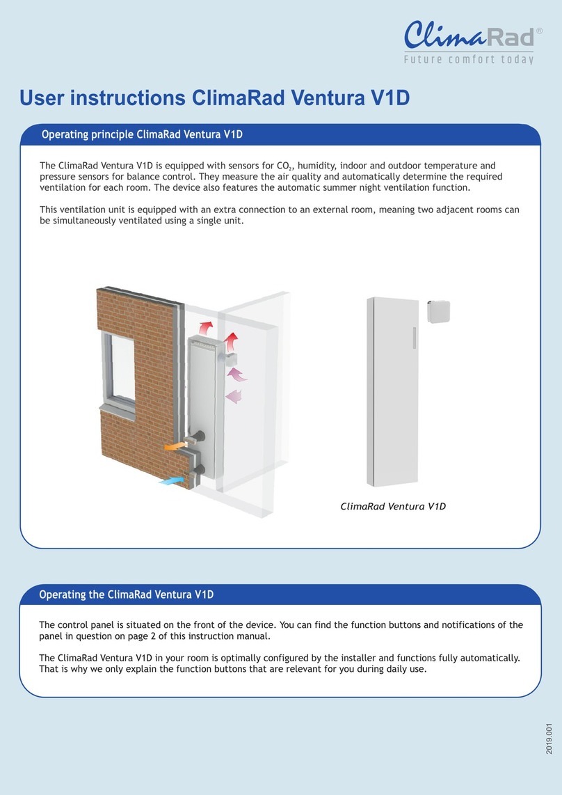ClimaRad Ventura V1D User instructions ClimaRad Ventura V1D User instructions