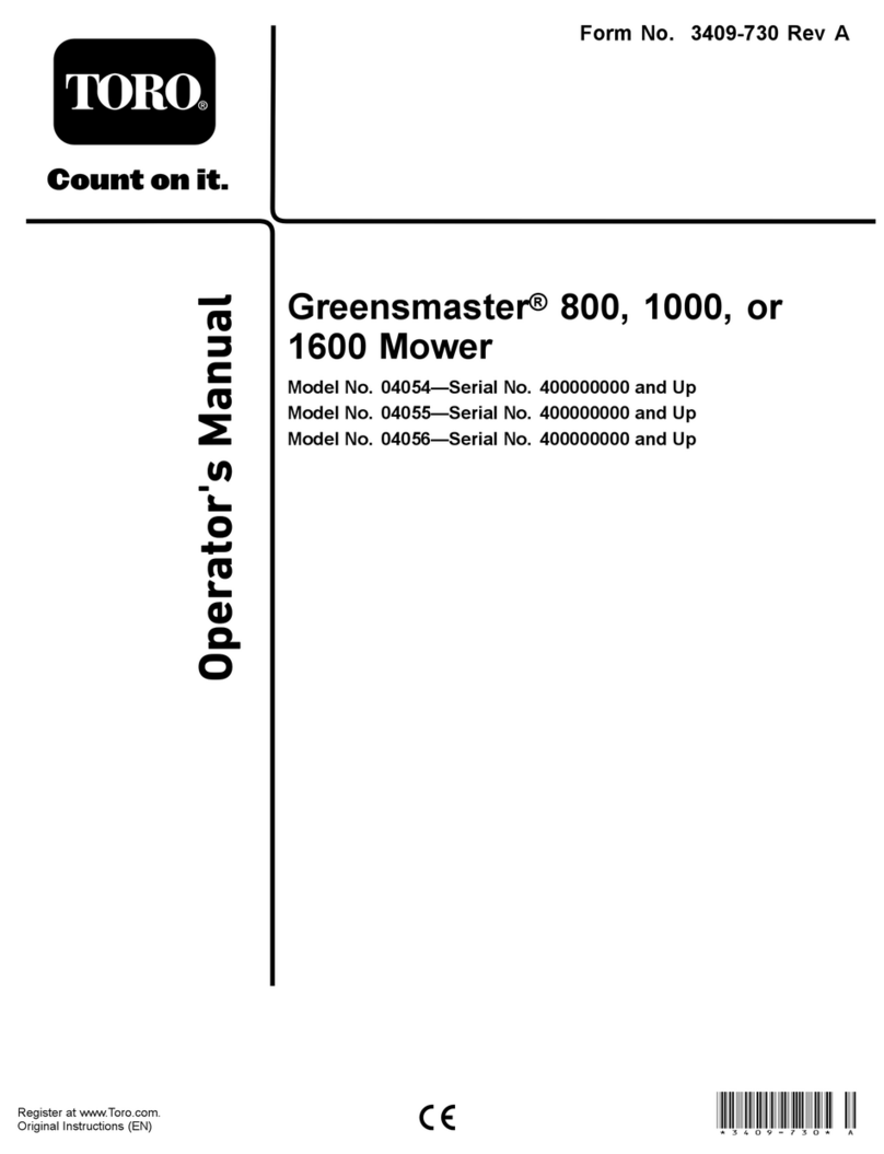 Toro Greensmaster 800 Operator's manual