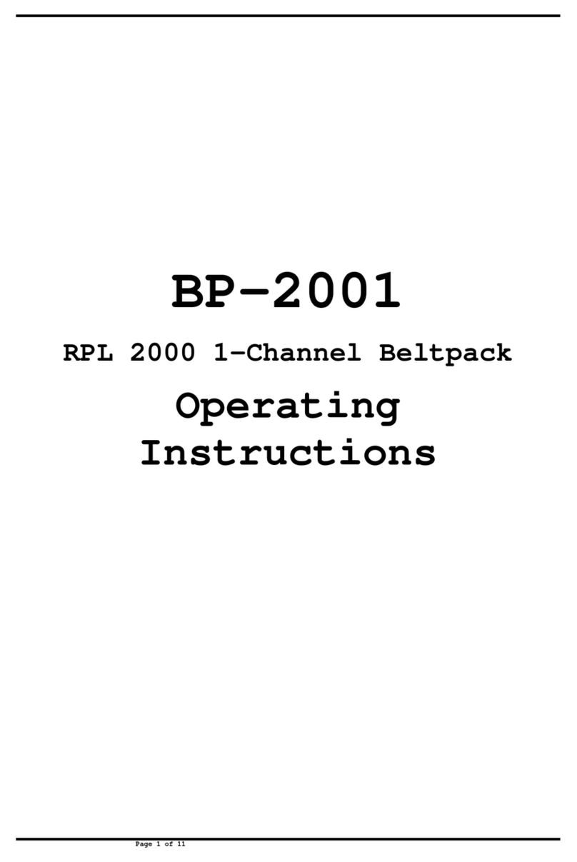 Linear BP-2001 User manual